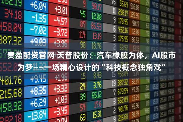 贵盈配资官网 天普股份：汽车橡胶为体，AI股市为梦——一场精心设计的“科技概念独角戏”